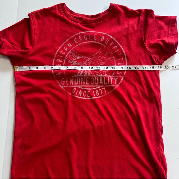 American Eagle Classic Fit Men's Red Short Sleeve T-Shirt Size Medium - Picture 4 of 6